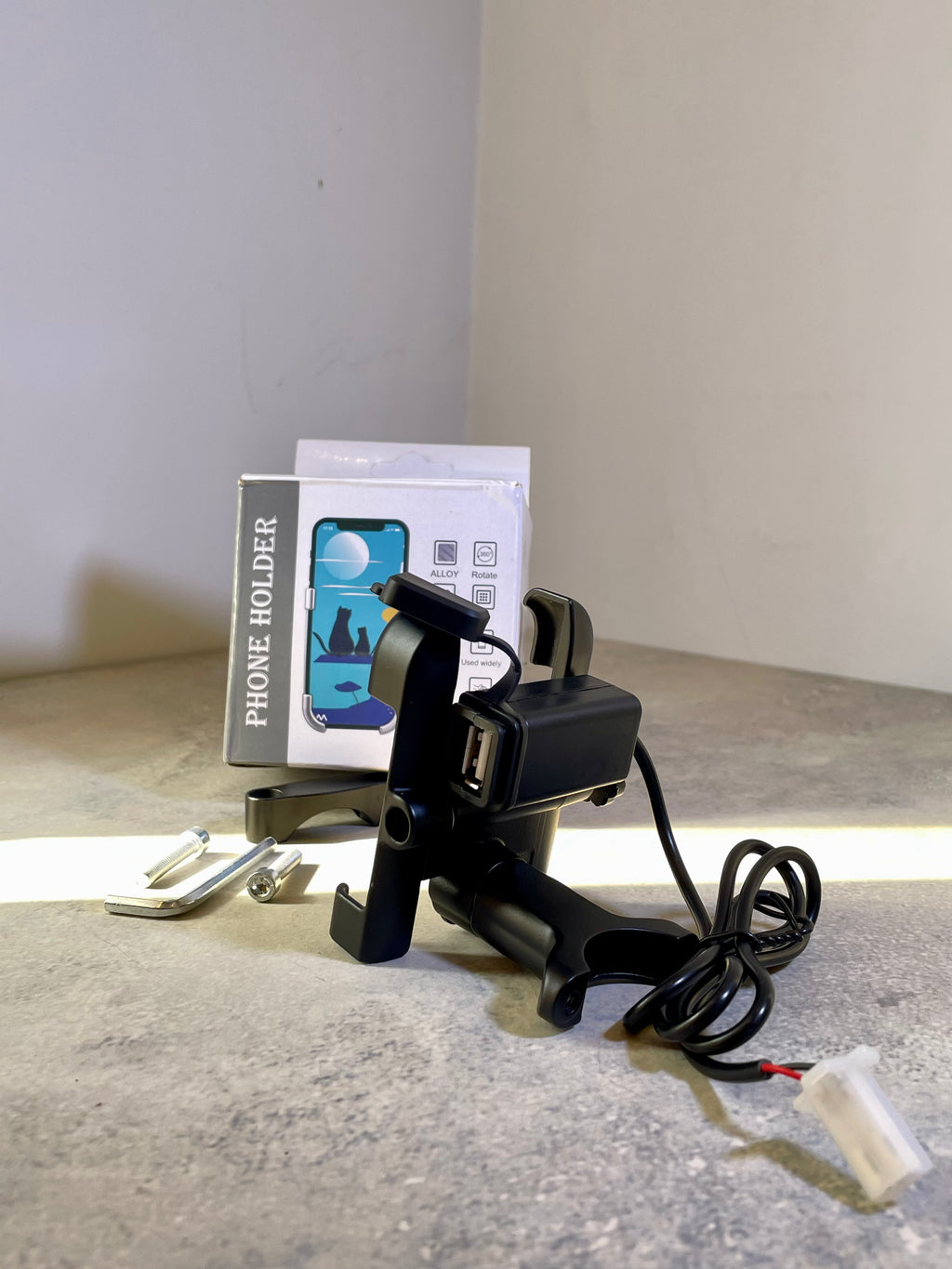Universal Mobile Holder with USB Charging Port